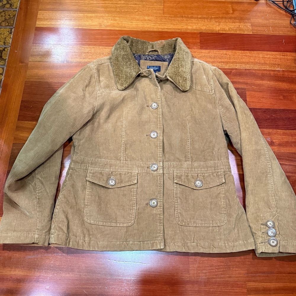 Sonoma Tan Corduroy Insulated Jacket, L